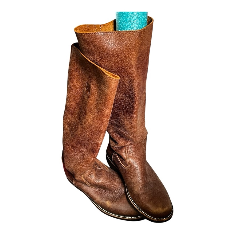 Roots Tribe leather boots unlined